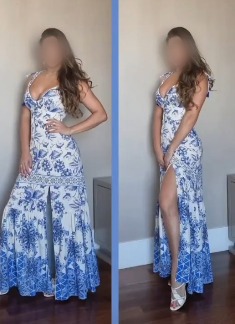 Cliente usando Vestido Larissa